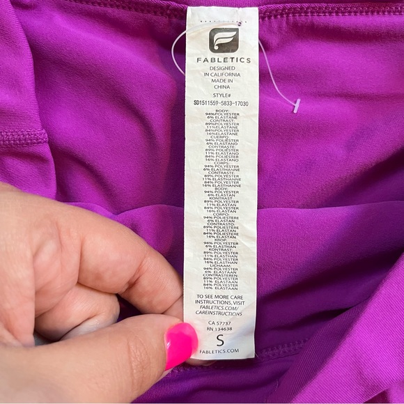 Fabletics purple Irene skort size small - Picture 2 of 3